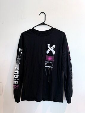Excision Graph Long-Sleeve T with Pink Accents